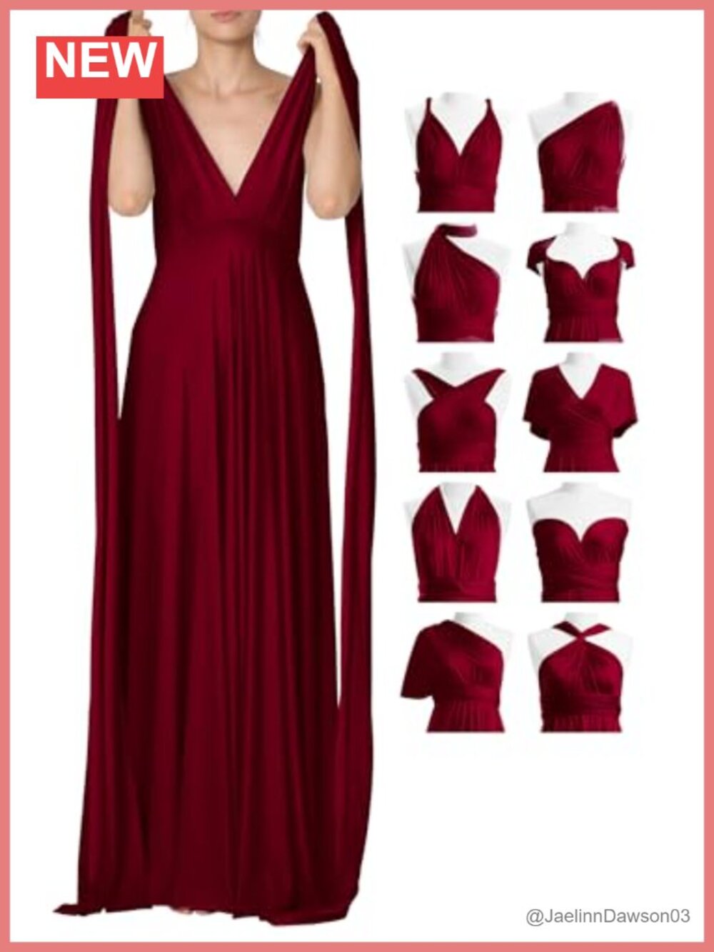 72styles Versatile Maxi Infinity Dress for Wedding Guest & Evening Event
